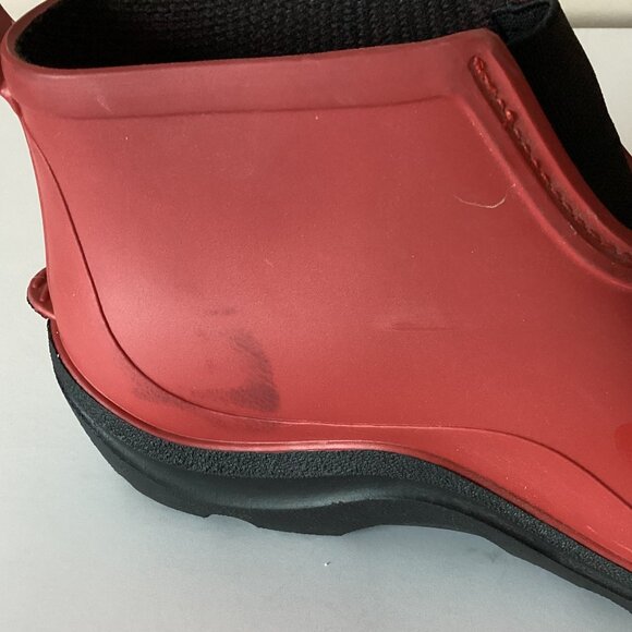 Sloggers Women's Red Waterproof Rain Winter Ankle Boots Size US 8 - Picture 7 of 12
